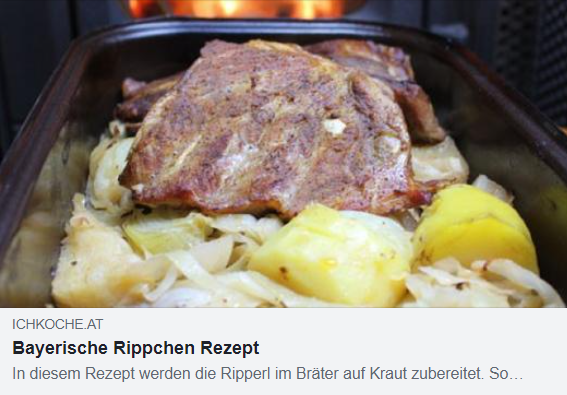 Bayerische Rippchen (mit Weisskraut und Kartoffeln)
